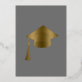 金ゴールド風船卒業パーティー 箔招待状 (裏面)