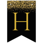 金ゴールド風船，紙吹雪ハッピー新年の文字 バンティングフラッグ (第2の旗)