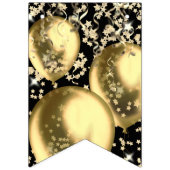 金ゴールド風船，紙吹雪ハッピー新年の文字 バンティングフラッグ (第1の旗)