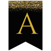 金ゴールド風船，紙吹雪ハッピー新年の文字 バンティングフラッグ (第3の旗)