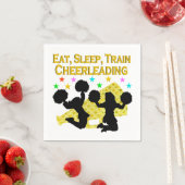 金ゴールド食べスリープチアリーティングデザイン スタンダードカクテルナプキン (インサイチュ)