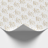 金ゴールド食べ紙吹雪飲料結婚した ラッピングペーパー (角)