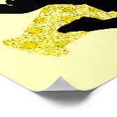 金ゴールド食べ、睡眠、応援ポスパーソナライズされたター ポスター (角)