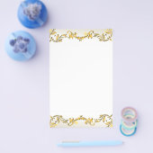 金ゴールド飾りスクロール縁どフライヤー チラシ (シングル)