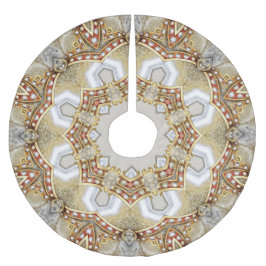 金ゴールド飾りツリースカート ブラッシュドポリエステルツリースカート