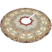 金ゴールド飾りツリースカート ブラッシュドポリエステルツリースカート (アングル)