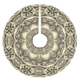 金ゴールド飾りツリースカート ブラッシュドポリエステルツリースカート