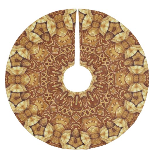 金ゴールド飾りツリースカート ブラッシュドポリエステルツリースカート (正面)