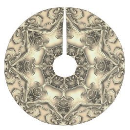 金ゴールド飾りツリースカート ブラッシュドポリエステルツリースカート