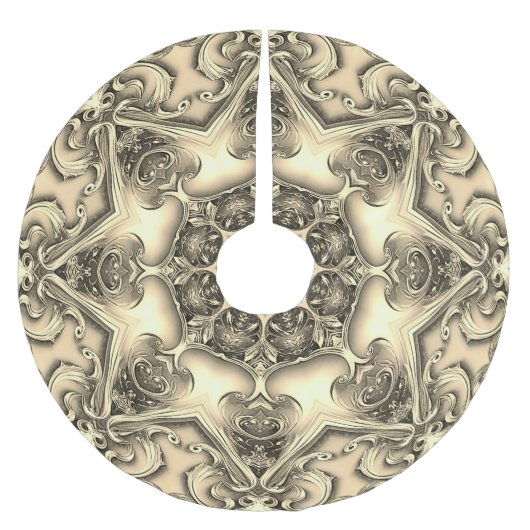 金ゴールド飾りツリースカート ブラッシュドポリエステルツリースカート (正面)