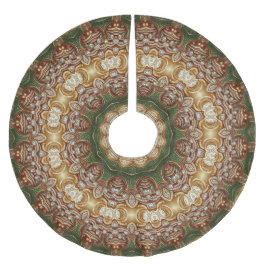 金ゴールド飾りツリースカート ブラッシュドポリエステルツリースカート