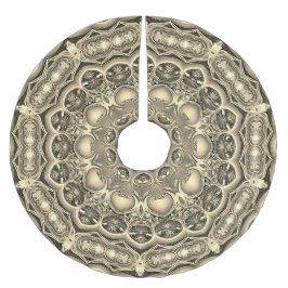 金ゴールド飾りツリースカート ブラッシュドポリエステルツリースカート