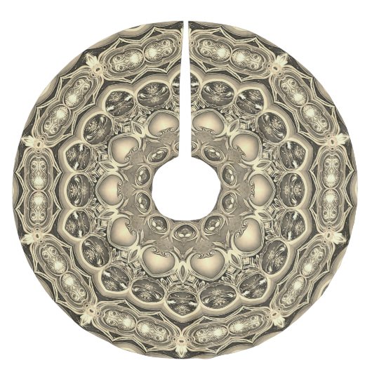 金ゴールド飾りツリースカート ブラッシュドポリエステルツリースカート (正面)