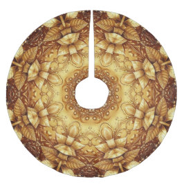 金ゴールド飾りツリースカート ブラッシュドポリエステルツリースカート