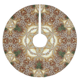 金ゴールド飾りツリースカート ブラッシュドポリエステルツリースカート