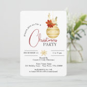 金ゴールド飾りパーティー 招待状 (スタンド正面)