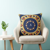 金ゴールド飾り円形デザイン クッション (椅子)