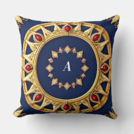 金ゴールド飾り円形デザイン クッション