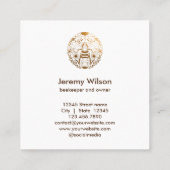 金ゴールド養蜂家アピアリストビーファームハニー スクエア名刺 (裏面)