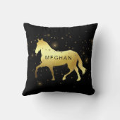 金ゴールド馬の星モノグラム クッション (裏面)