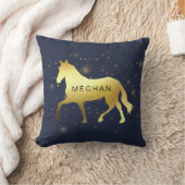 金ゴールド馬の星モノグラム クッション (ブランケット)