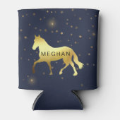 金ゴールド馬の星モノグラム 缶クーラー (正面)