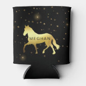 金ゴールド馬の星モノグラム 缶クーラー (正面)