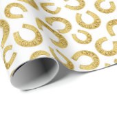 金ゴールド馬蹄幸運 ラッピングペーパー (ロールコーナー)