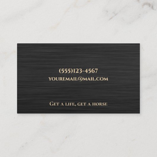 金ゴールド馬蹄馬フェリアサービス 名刺 (裏面)