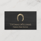 金ゴールド馬蹄馬フェリアサービス 名刺 (正面)