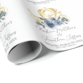 金ゴールド馬車と青い花童話 ラッピングペーパー (ロールコーナー)