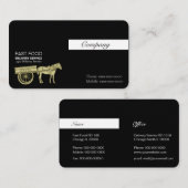 金ゴールド馬車 名刺 (正面/裏面)