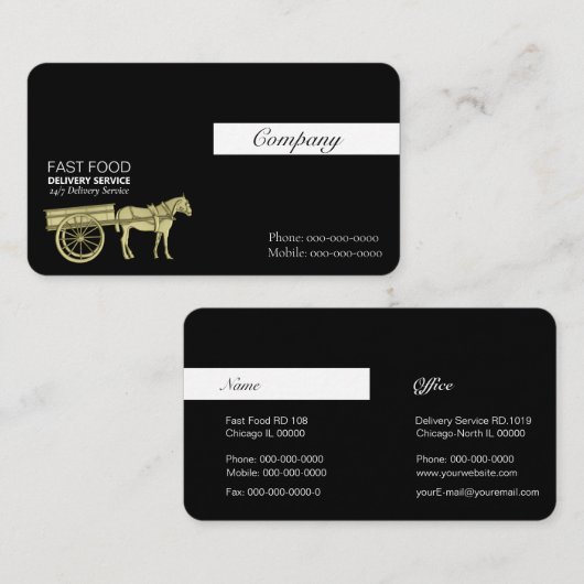 金ゴールド馬車 名刺 (正面/裏面)