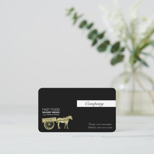 金ゴールド馬車 名刺 (スタンド正面)