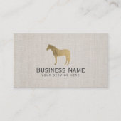 金ゴールド馬馬馬術リンウマ科のエレガントネン 名刺 (正面)