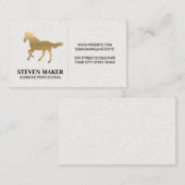 金ゴールド馬 | 馬術名刺 名刺 (正面/裏面)