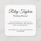 金ゴールド高級エレガントフローラと鍵 スクエア名刺 (裏面)