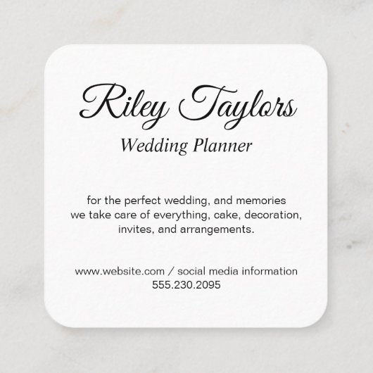 金ゴールド高級エレガントフローラと鍵 スクエア名刺 (裏面)