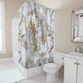 金ゴールド高級エレガント液体テクスチャ シャワーカーテン (インサイチュ)