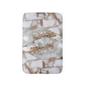 金ゴールド高級エレガント液体テクスチャ バスマット (正面縦)