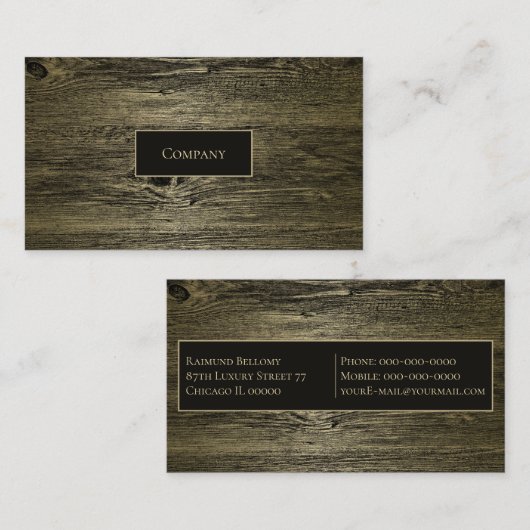 金ゴールド高級グレイン 名刺 (正面/裏面)