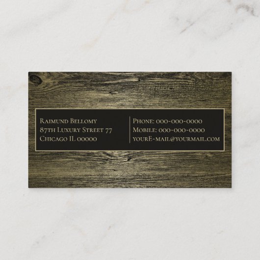 金ゴールド高級グレイン 名刺 (裏面)