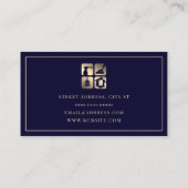 金ゴールド高級スタイル洗浄 名刺 (裏面)