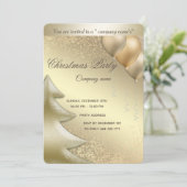 金ゴールド高級バ企業のルーンクリスマスパーティー 招待状 (スタンド正面)