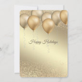 金ゴールド高級バ企業のルーンクリスマスパーティー 招待状 (裏面)