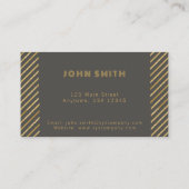 金ゴールド高級ビジネスソリューション 名刺 (裏面)