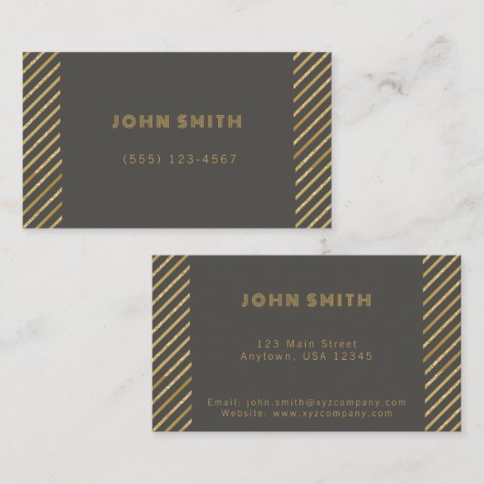 金ゴールド高級ビジネスソリューション 名刺 (正面/裏面)