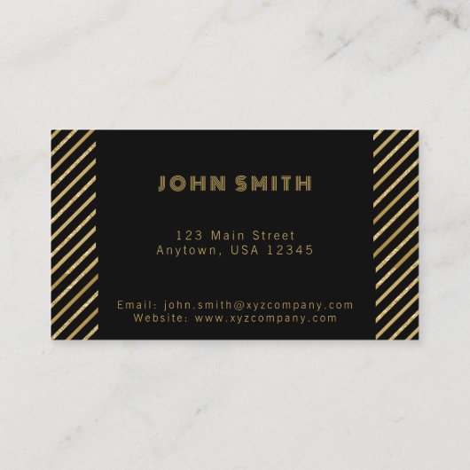 金ゴールド高級ビジネスソリューション 名刺 (裏面)