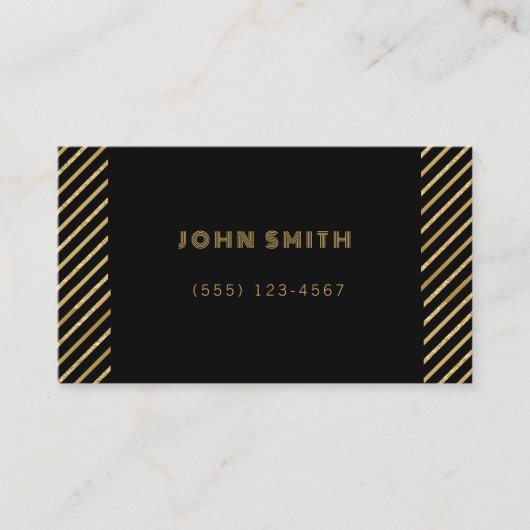 金ゴールド高級ビジネスソリューション 名刺 (正面)