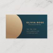 金ゴールド高級モダンプロフェッショナル名刺 名刺 (裏面)